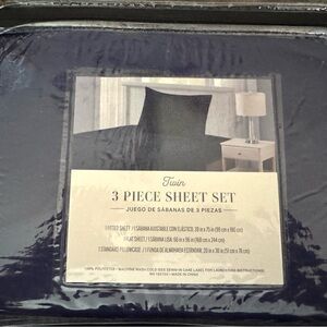 Twin 3 Piece Sheet Set - Black